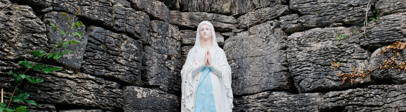 Mary statue in grotto